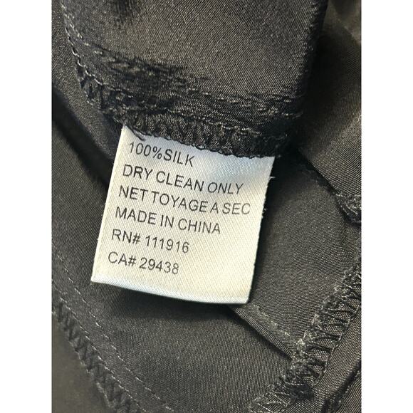 Revolve x Yumi Kim Black Silk Mini Dress Tulip Hem Women's Size Small - Picture 10 of 10